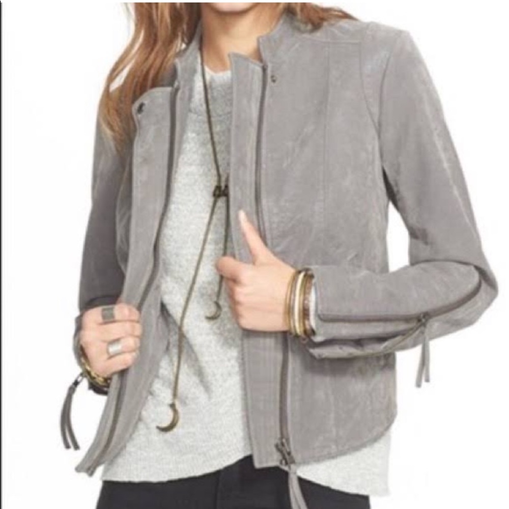 Free People | Vegan Faux Suade Moto Jacket